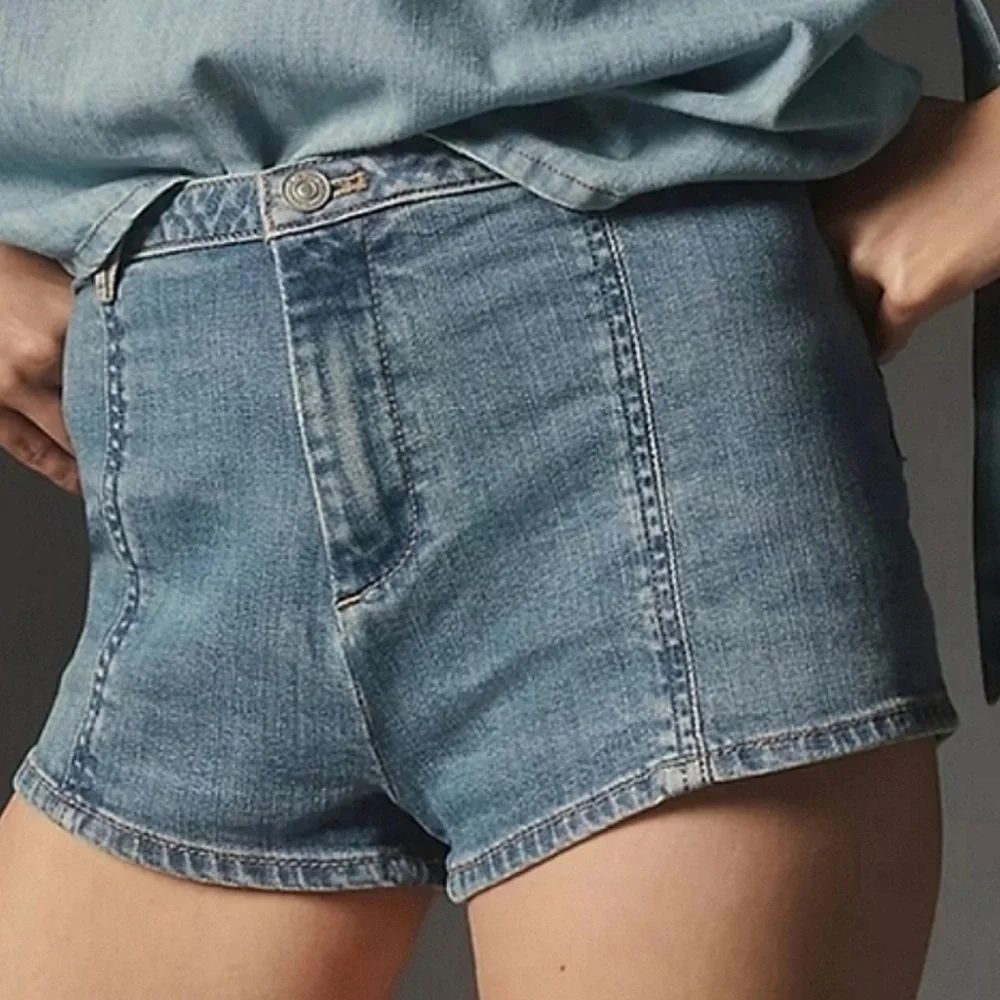 Anthro Anthropologie Pilcro Low-Rise Micro Denim Shorts Sz 31 - Picture 5 of 5